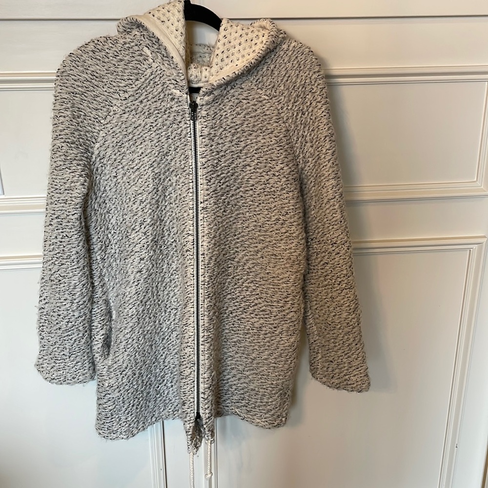 BY ZOE hooded zip sweater jacket
